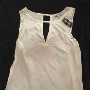 White tank with embellishments